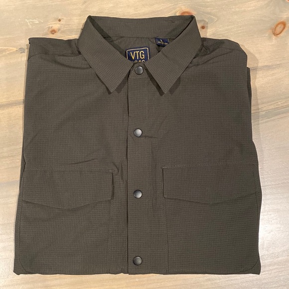 VTG 1946 Men's Lightweight Metal Vent Performance Shirt Jacket, Size: L - Picture 1 of 16